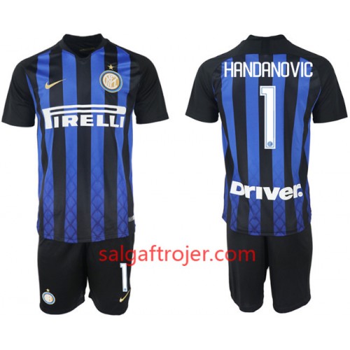 Inter Milan Fodboldtrøjer HANDANOVIC 1 Børn Hjemmebanesæt 2018/19 Kort ærmer Inter Milan Fodboldtrøjer HANDANOVIC 1 Børn Hjemmebanesæt 2018/19 Kort ærmer